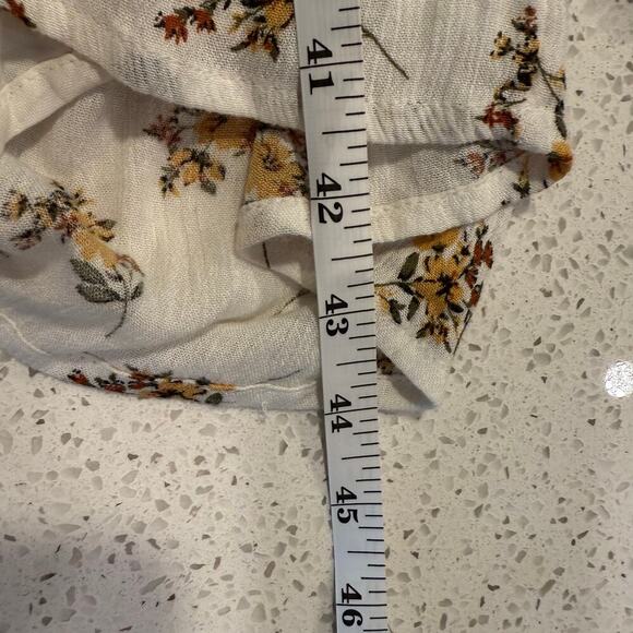 Abercrombie & Fitch XS White Floral Tie Front Midi Dress Boho Cottagecore - Picture 10 of 10